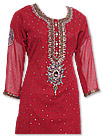 Red Chiffon Suit 