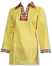 Yellow/Red Cotton Suit- Pakistani Casual Clothes