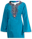 Turquoise/Purple Georgette Suit- Indian Semi Party Dress