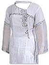 White Chiffon Suit- Indian Semi Party Dress