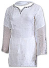 White Chiffon Suit- Indian Semi Party Dress