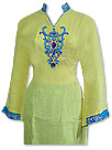 Yellow/Blue Chiffon Suit- Indian Semi Party Dress