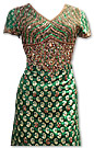 Dark Green/Brown Jamawar Zarri Suit