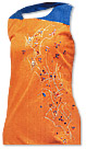 Orange/Blue Georgette Suit- Indian Semi Party Dress