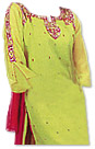 Parrot Green/Magenta Chiffon Suit- Indian Semi Party Dress