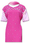 Hot Pink Chiffon Suit - Indian Semi Party Dress