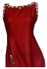 Maroon Raw Silk Trouser Suit- Indian Clothes