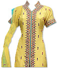 Yellow Crinkle Chiffon Suit 