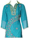 Turquoise/Parrot Green Chiffon Suit- Indian Dress