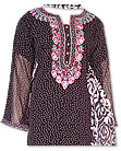 Black Crinkle Chiffon Suit- Pakistani Casual Dress