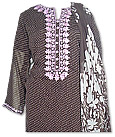 Brown Crinkle Chiffon Suit- Pakistani Casual Clothes