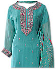 Sea Green Crinkle Chiffon Suit