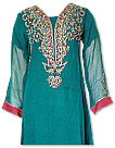 Sea Green Chiffon Suit - Indian Semi Party Dress