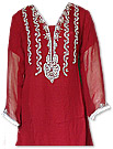 Red Chiffon Suit- Indian Dress