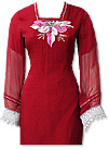 Red/White Chiffon Suit- Indian Dress