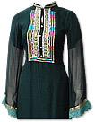 Black/White Chiffon Suit- Indian Semi Party Dress