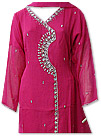 Hot Pink Chiffon Suit - Indian Semi Party Dress