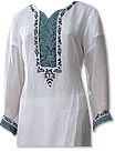 White Chiffon Suit - Indian Semi Party Dress