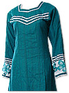 Teal/White Khaddar Suit- Pakistani Casual Clothes