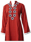 Rust Linen Suit - Pakistani Casual Clothes