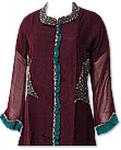 Dark Brown/Green Chiffon Suit - Indian Dress