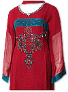 Red Chiffon Suit - Indian Dress