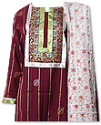 Maroon Khaddar Suit- Pakistani Casual Dress