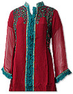 Red Chiffon Suit - Indian Dress