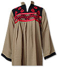 Beige Khaddar Suit - Pakistani Casual Dress