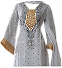 White Jamawar Chiffon Suit