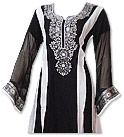 Black Chiffon Suit- Indian Semi Party Dress