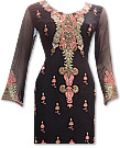 Dark Brown Crinkle Chiffon Suit 