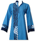 Turquoise Cotton Khaddar Suit - Pakistani Casual Clothes