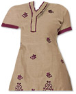 Beige/Magenta Georgette Suit  - Pakistani Casual Dress