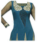 Dark Turquoise Chiffon Suit- Indian Dress