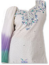 Of-white/Sea Green Georgette Suit - Pakistani Casual Clothes