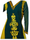 Dark Green/Yellow Georgette Suit 