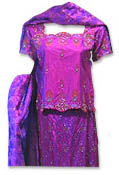 Magenta Pure Katan Silk Lehnga- Pakistani Bridal Dress