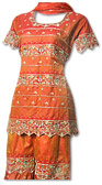 Katan Silk Sharara - Pakistani Bridal Dress