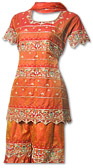 Katan Silk Sharara - Pakistani Bridal Dress