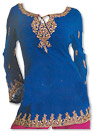 Blue/Magenta Georgette Trouser Suit- Indian Semi Party Dress