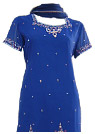 Blue Georgette Trouser Suit- Indian Dress