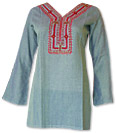 Pale Blue Khaddi Cotton Kurti 