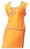 Orange Katan Silk Lehnga- Pakistani Bridal Dress