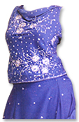 Blue Katan Silk Lehnga