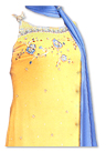Yellow/Blue Chiffon Suit- Indian Semi Party Dress