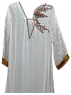 White Chiffon Suit - Indian Semi Party Dress