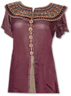 Dark Brown Chiffon Suit- Indian Semi Party Dress