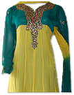 Yellow/Teal Georgette Suit- Indian Semi Party Dress