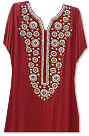 Red Chiffon Suit- Indian Semi Party Dress